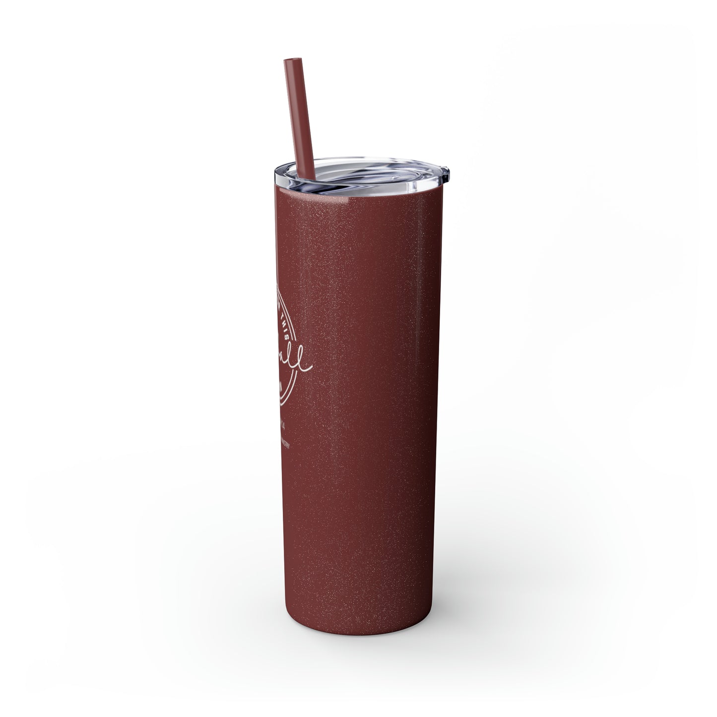 Created For This Season, Football, Skinny Tumbler with Straw, 20oz