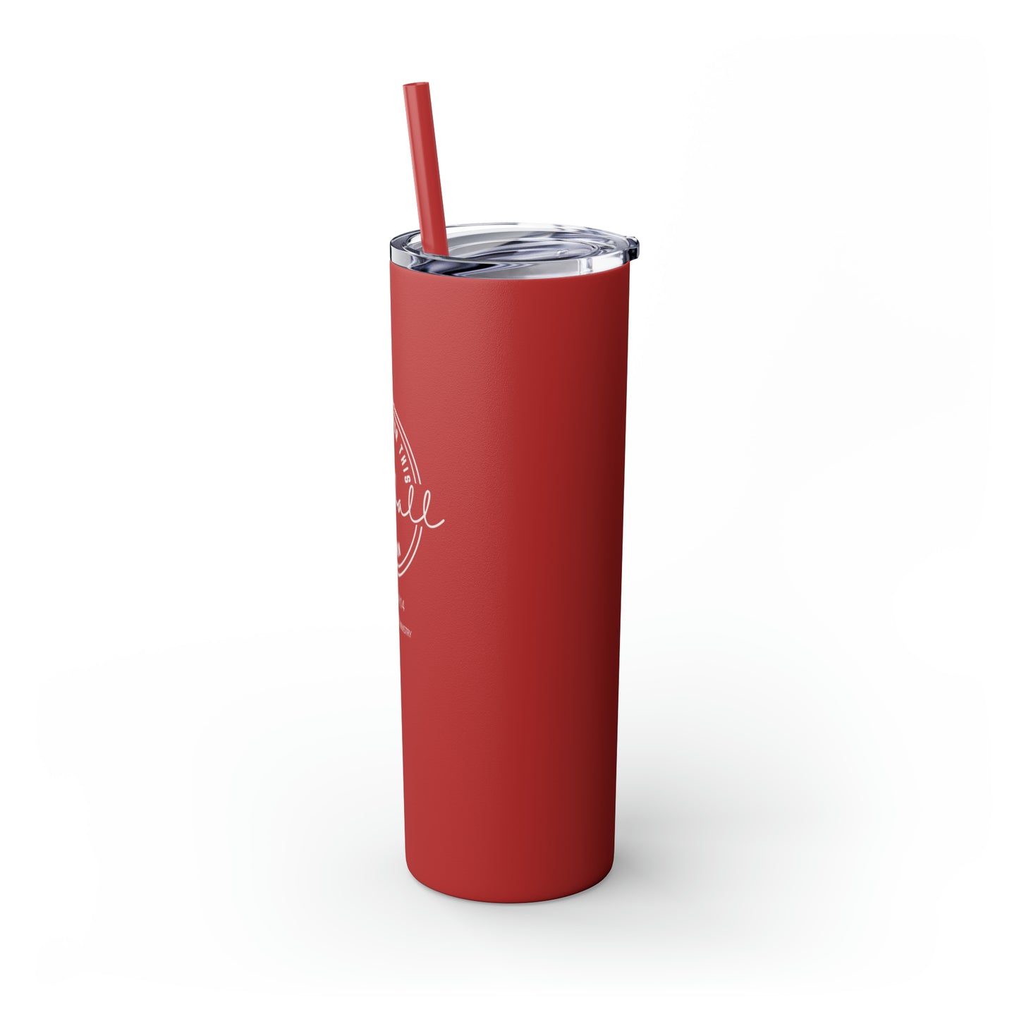 Created For This Season, Football, Skinny Tumbler with Straw, 20oz