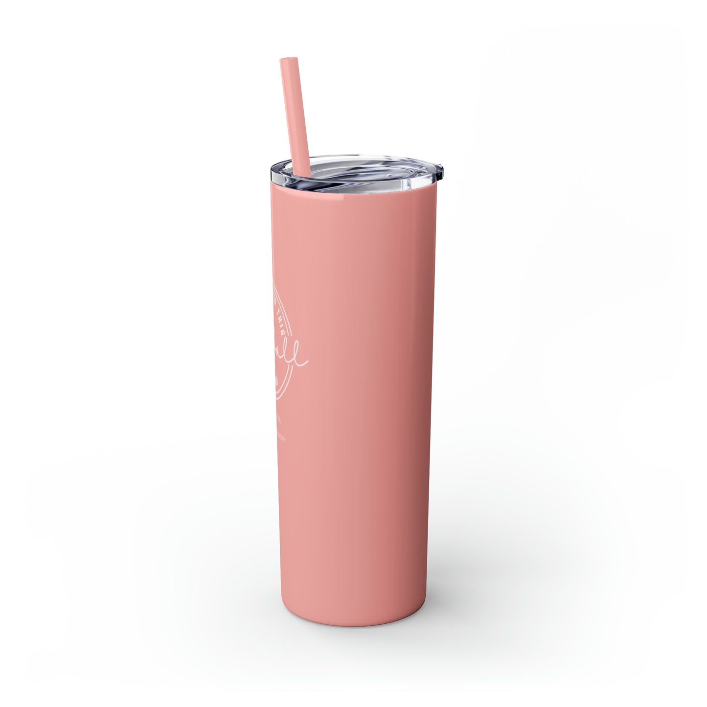Created For This Season, Football, Skinny Tumbler with Straw, 20oz