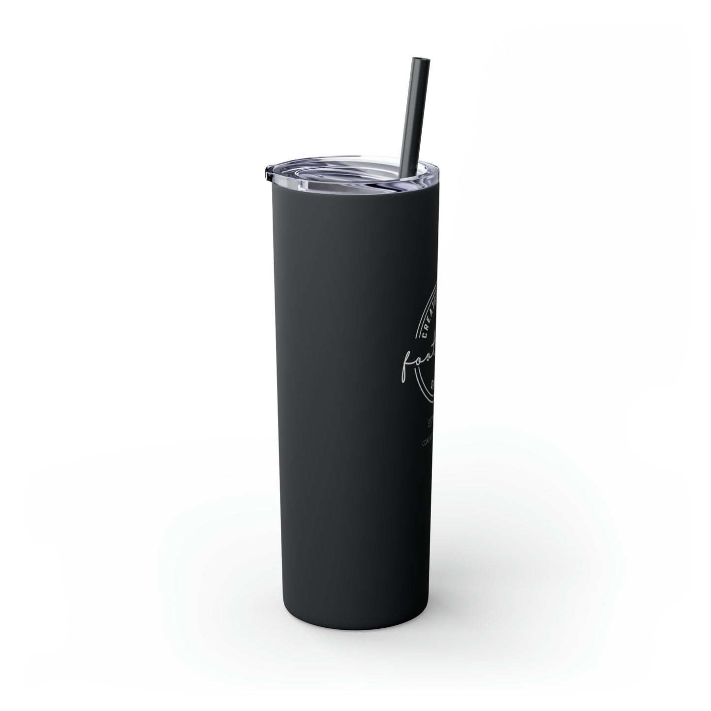 Created For This Season, Football, Skinny Tumbler with Straw, 20oz