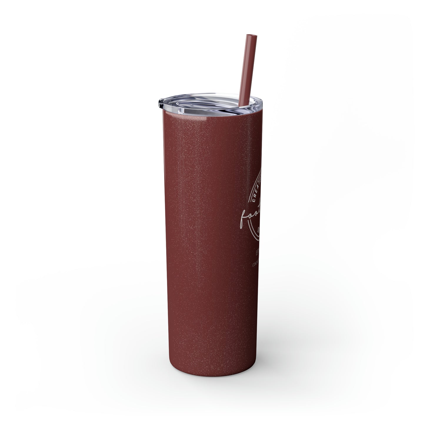 Created For This Season, Football, Skinny Tumbler with Straw, 20oz