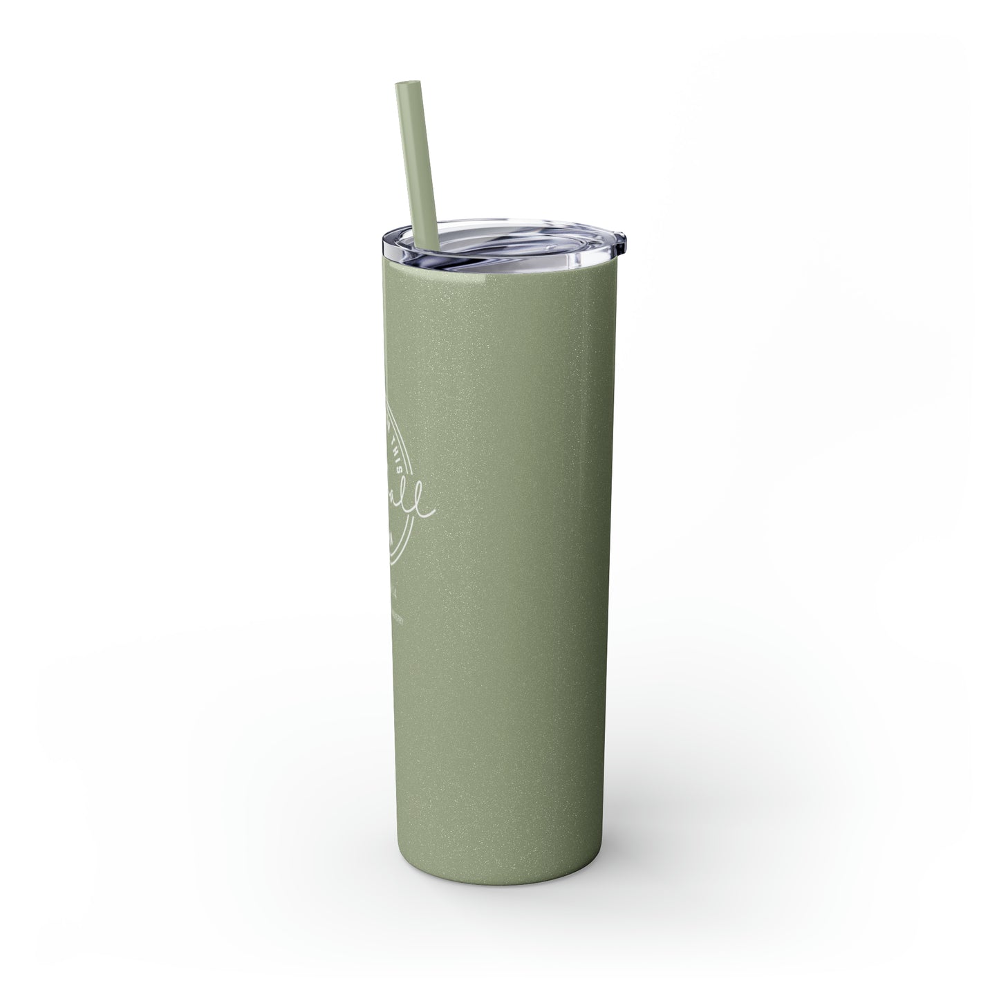 Created For This Season, Football, Skinny Tumbler with Straw, 20oz