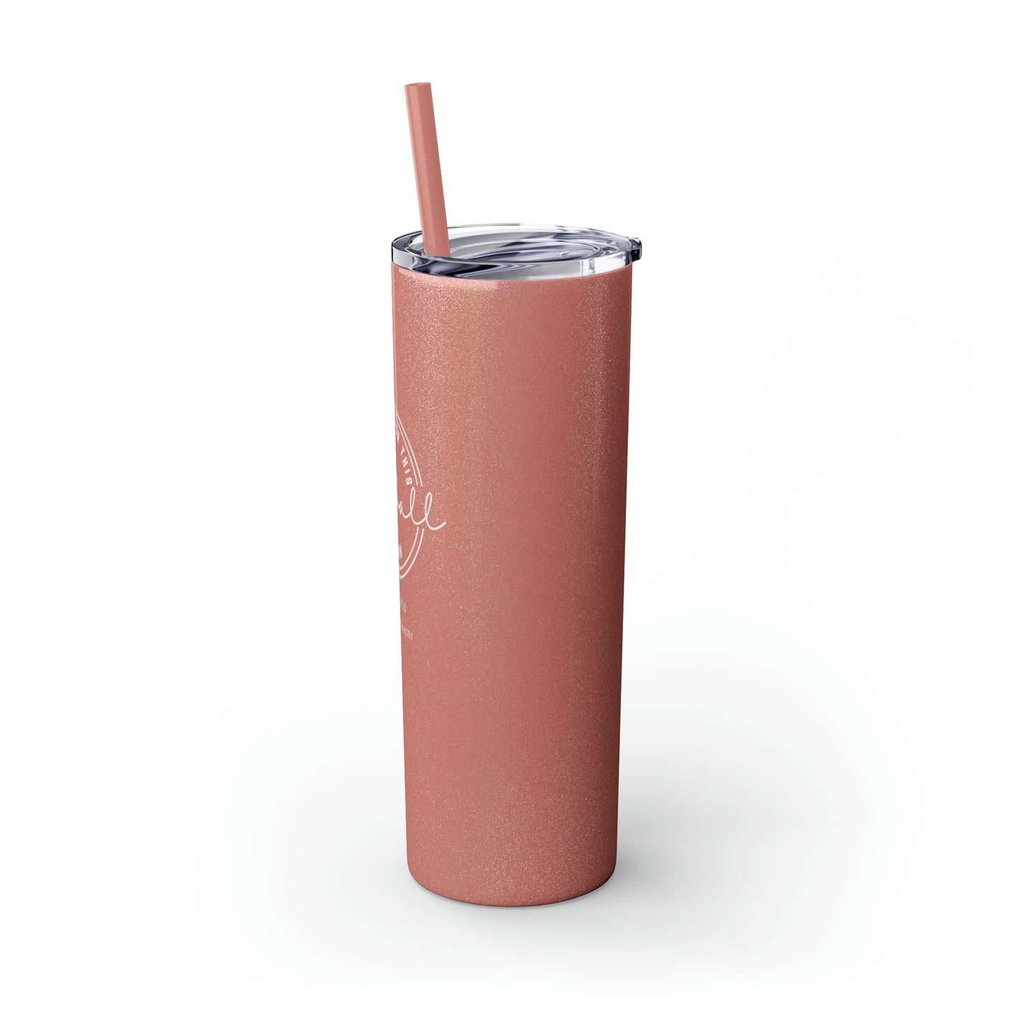 Created For This Season, Football, Skinny Tumbler with Straw, 20oz