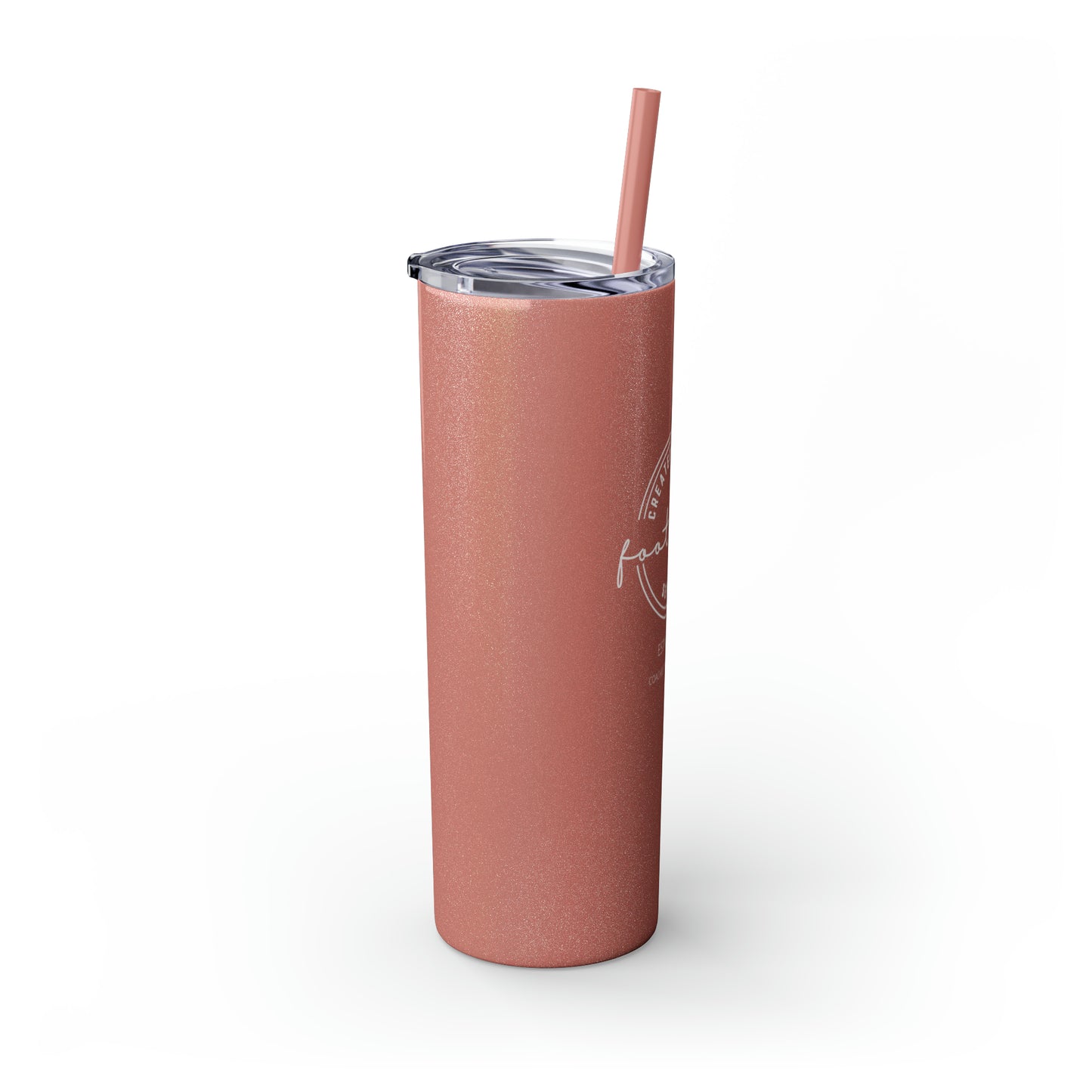 Created For This Season, Football, Skinny Tumbler with Straw, 20oz