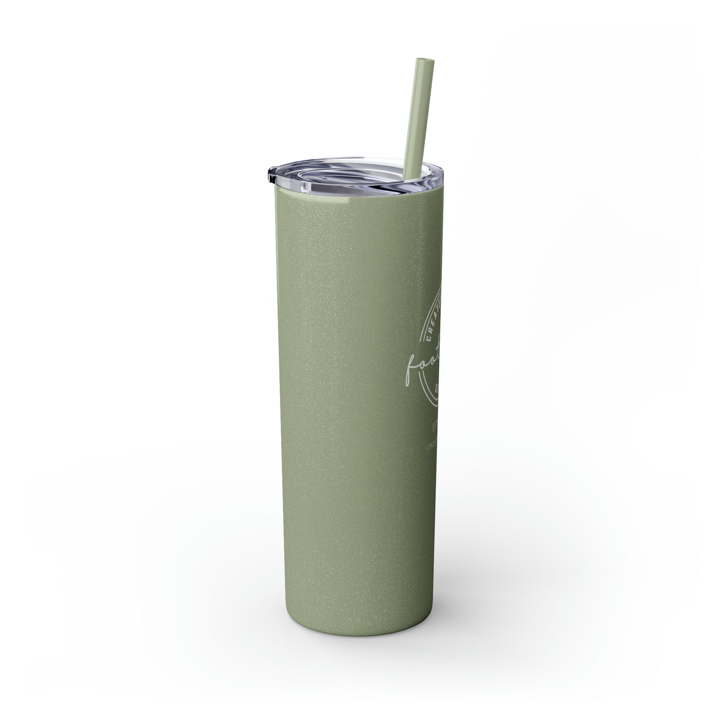 Created For This Season, Football, Skinny Tumbler with Straw, 20oz