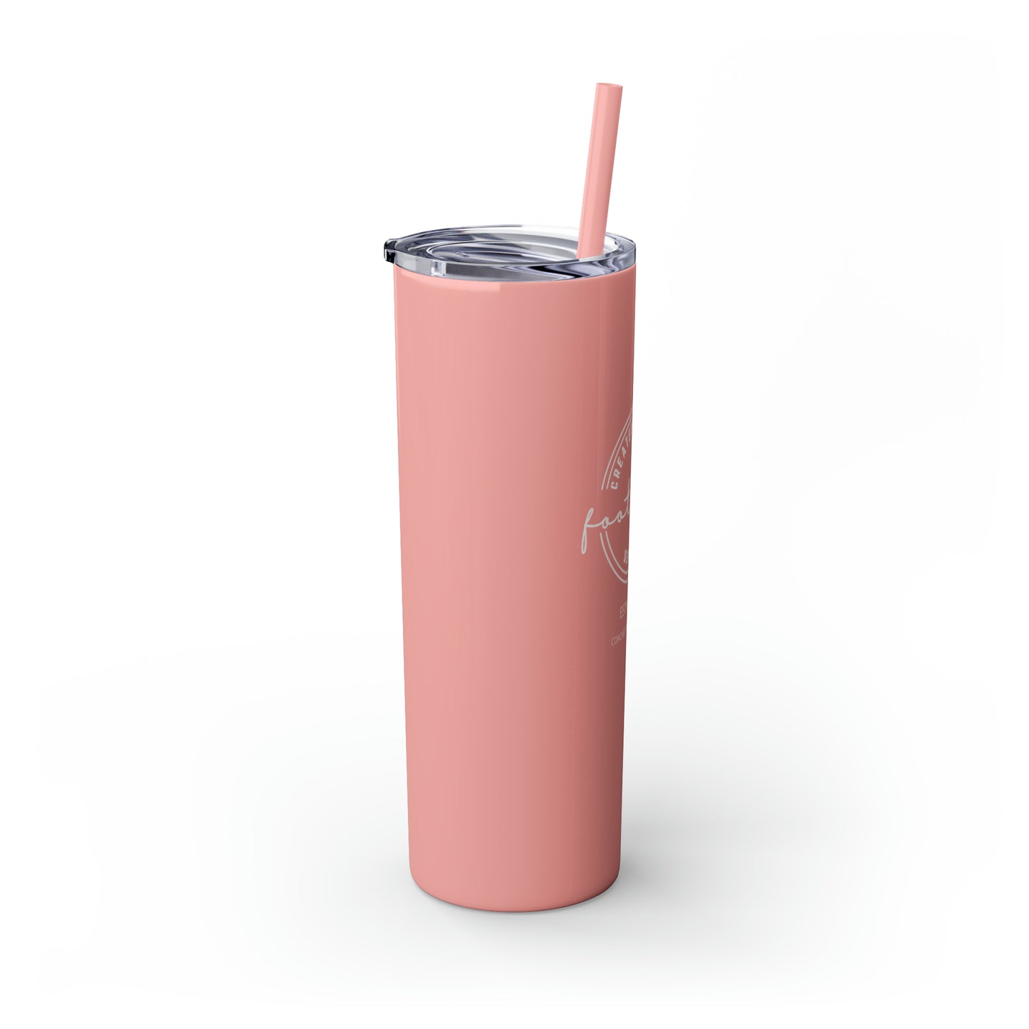 Created For This Season, Football, Skinny Tumbler with Straw, 20oz