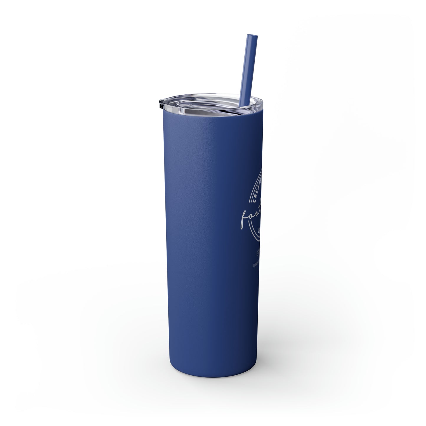 Created For This Season, Football, Skinny Tumbler with Straw, 20oz