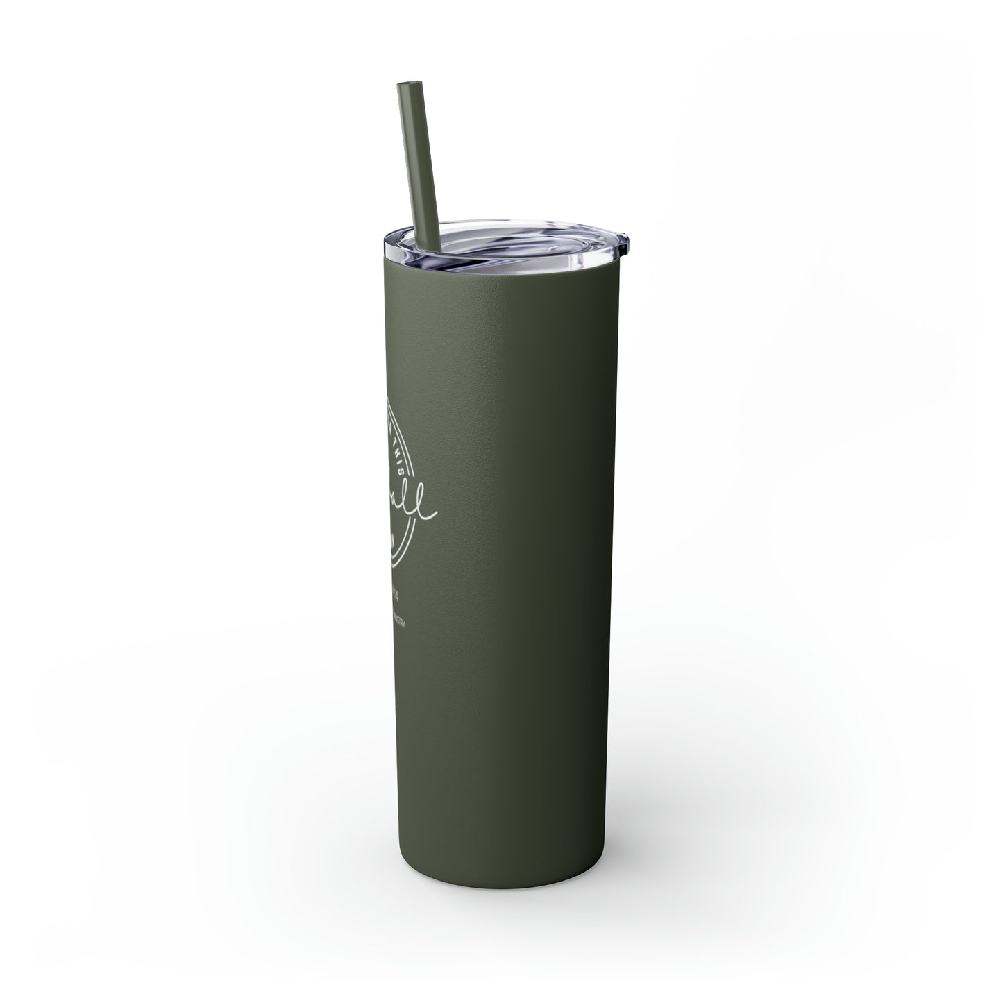 Created For This Season, Football, Skinny Tumbler with Straw, 20oz