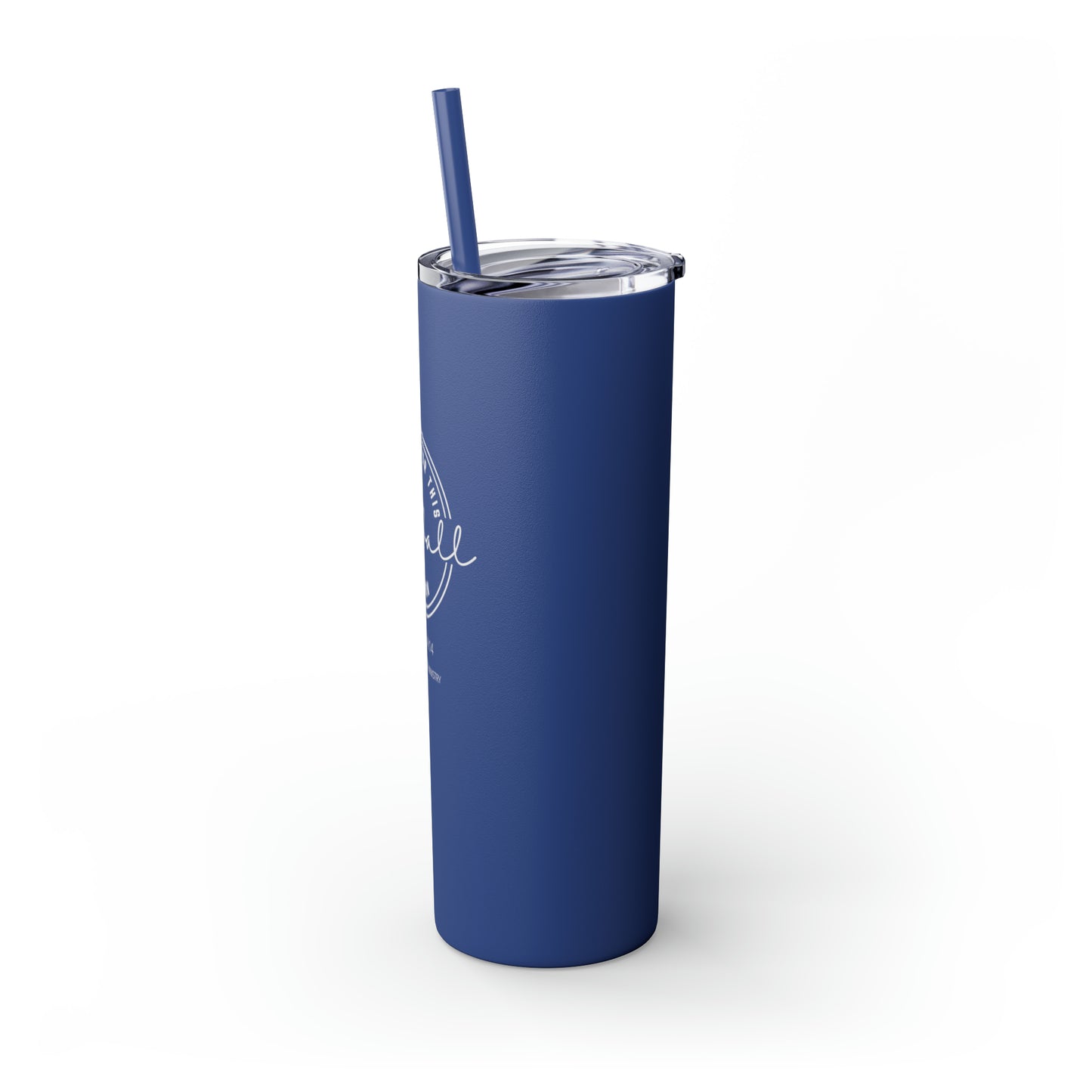Created For This Season, Football, Skinny Tumbler with Straw, 20oz
