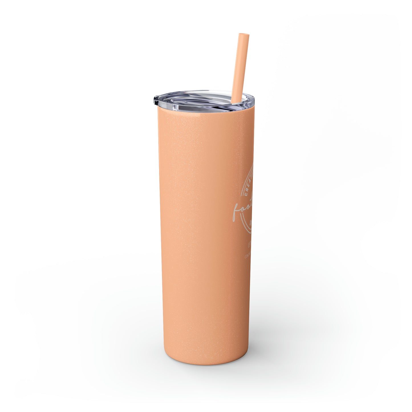 Created For This Season, Football, Skinny Tumbler with Straw, 20oz