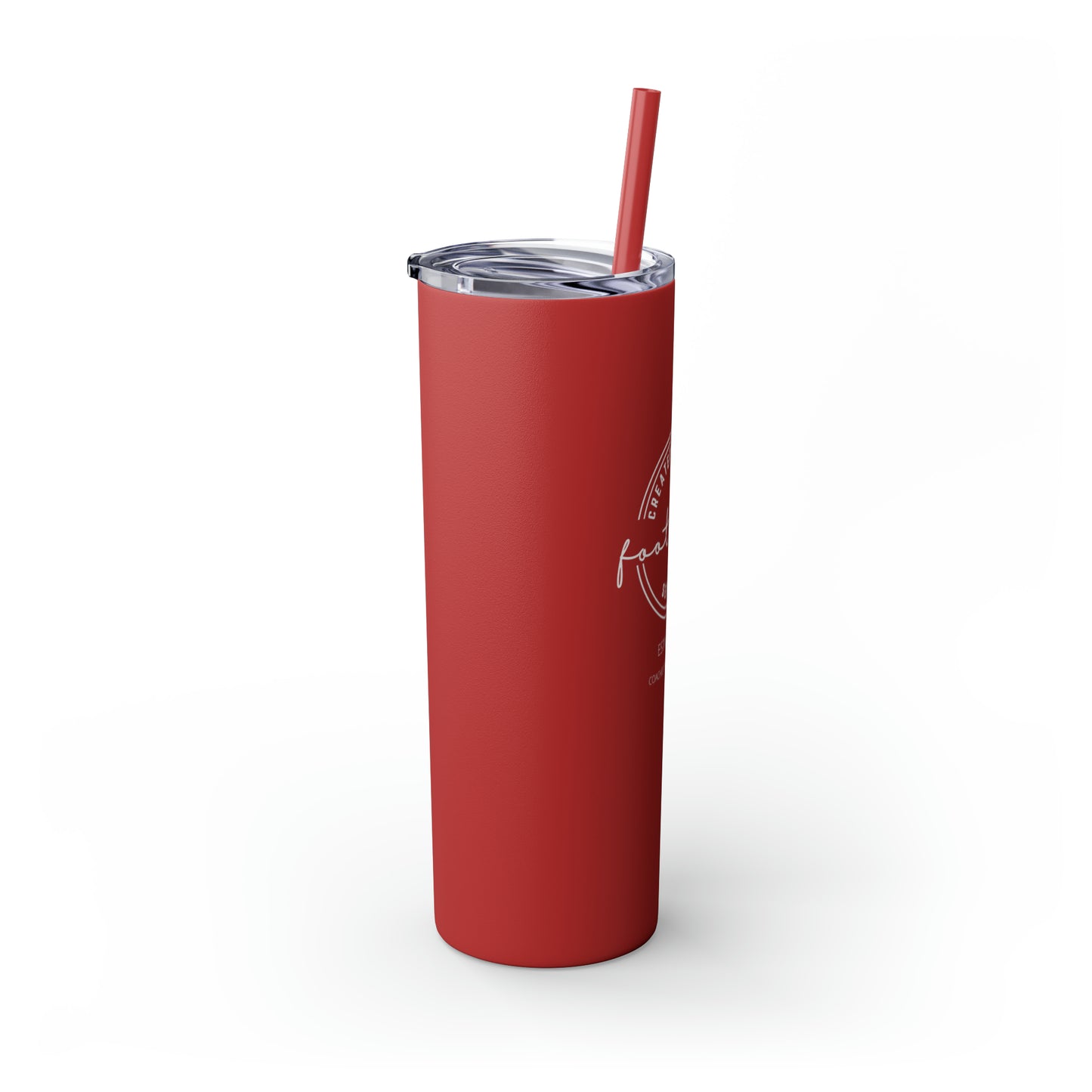 Created For This Season, Football, Skinny Tumbler with Straw, 20oz