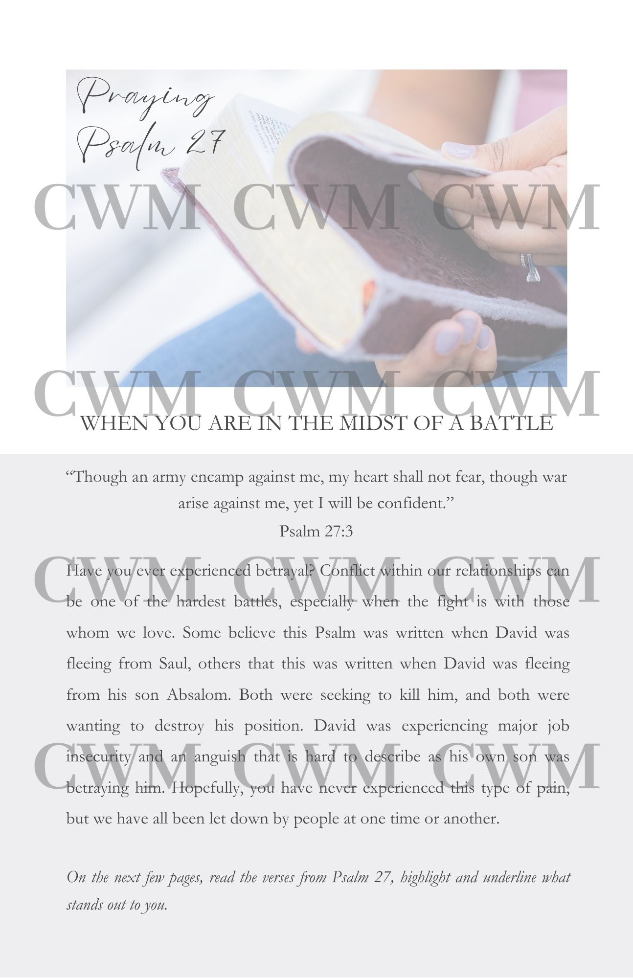 Praying The Psalms Discipleship Journal (Digital Download)
