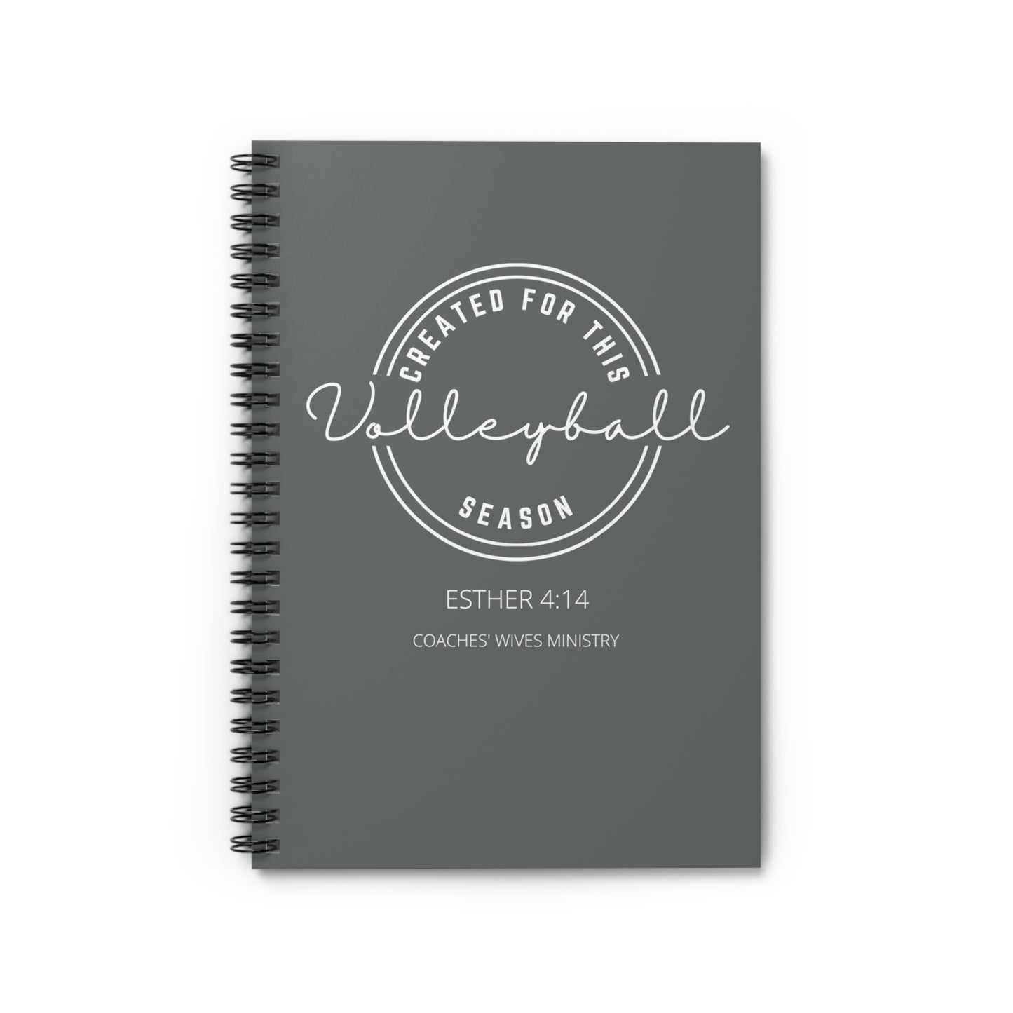 Created For This Season, Volleyball, Spiral Notebook - Ruled Line