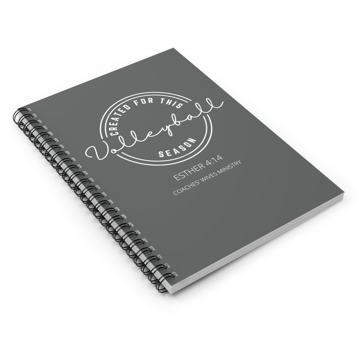 Created For This Season, Volleyball, Spiral Notebook - Ruled Line