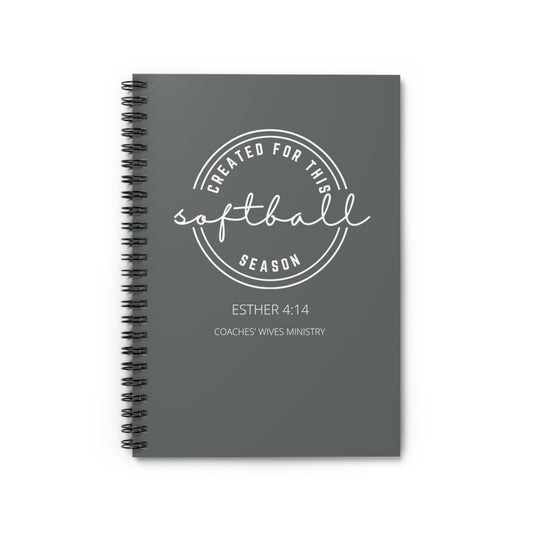 Created For This Season, Softball, Spiral Notebook - Ruled Line