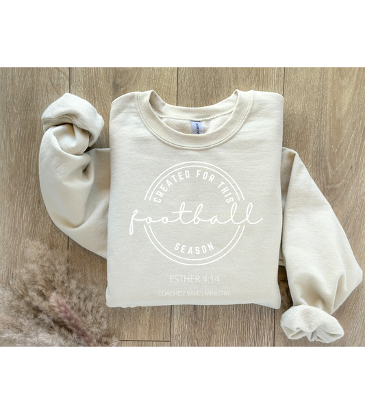 Created For This Season Cozy Sweatshirt For The Football Coach Wife